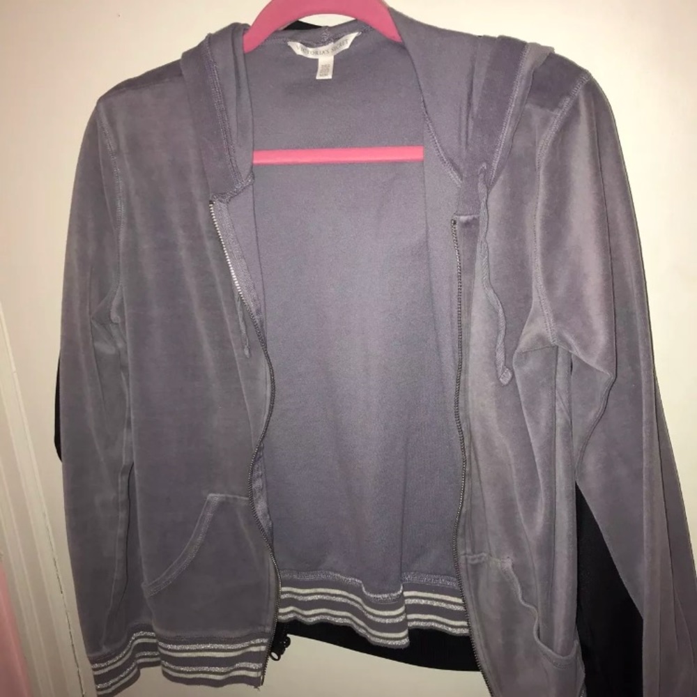 VICTORIAS SECRET ZIP UP SPARKLE HOODIE